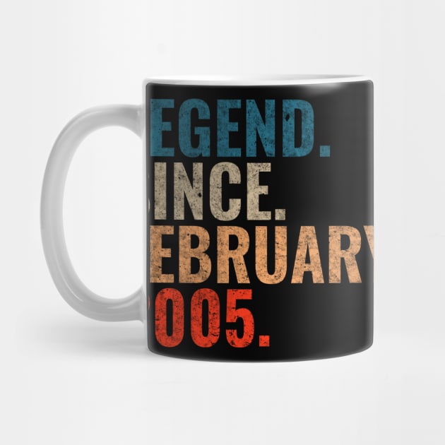 Legend since February 2005 Retro 2005 birthday shirt by TeeLogic